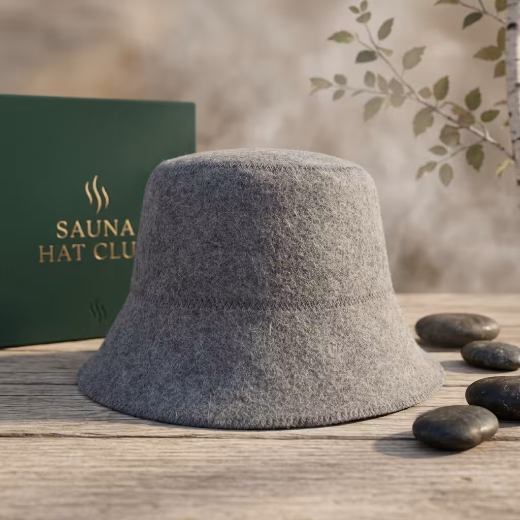 Premium Wool Felt Sauna Hat | Heat Protection for Sauna & Steam Room | Unisex