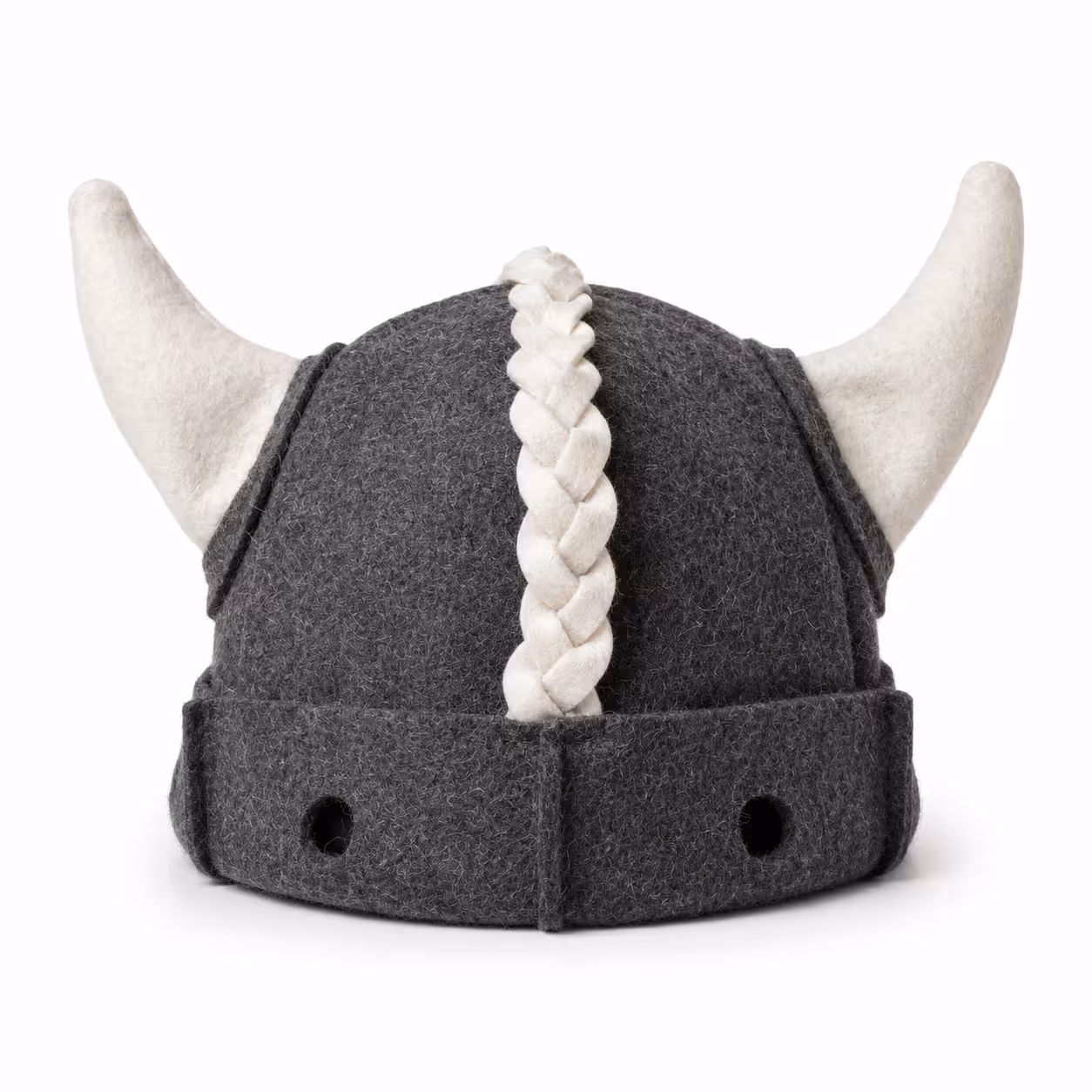 Viking Wool Sauna Hat with Horns – 100% Wool Sauna Cap